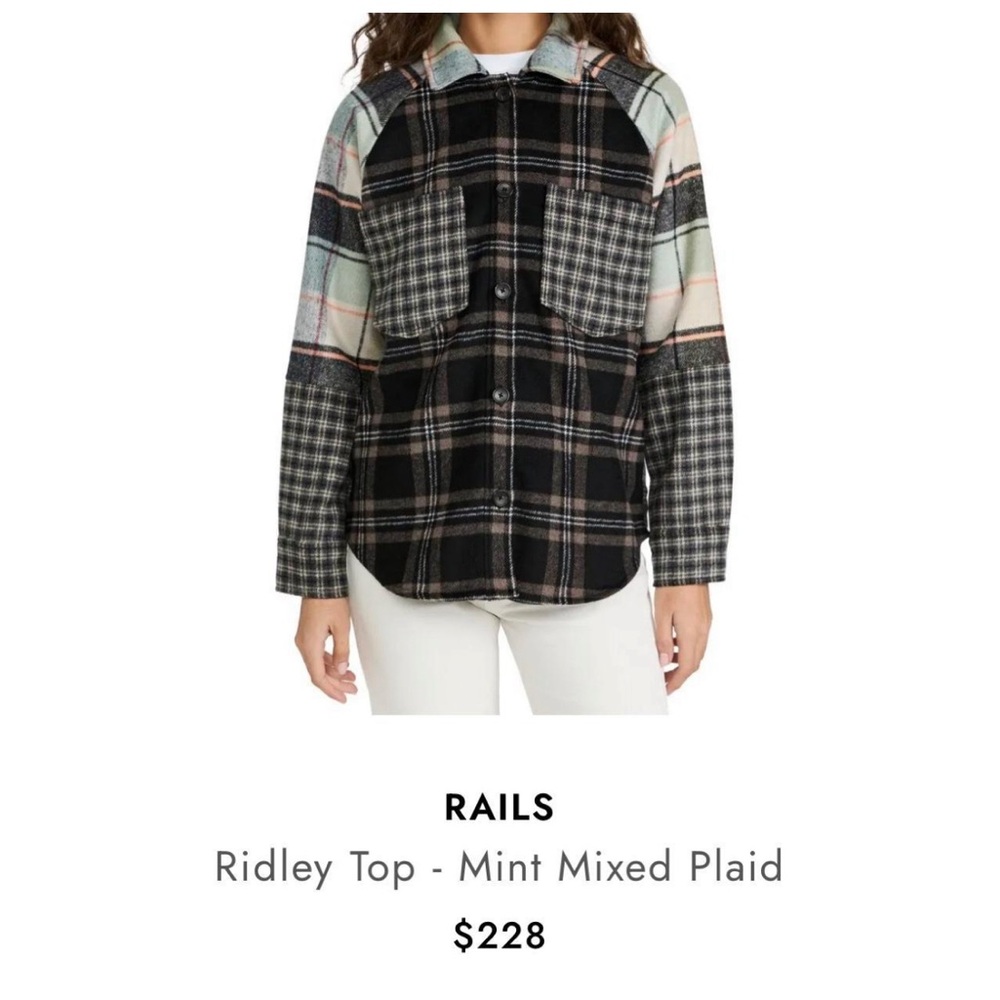 Rails - Plaid XS button down top - no tags but only worn twice